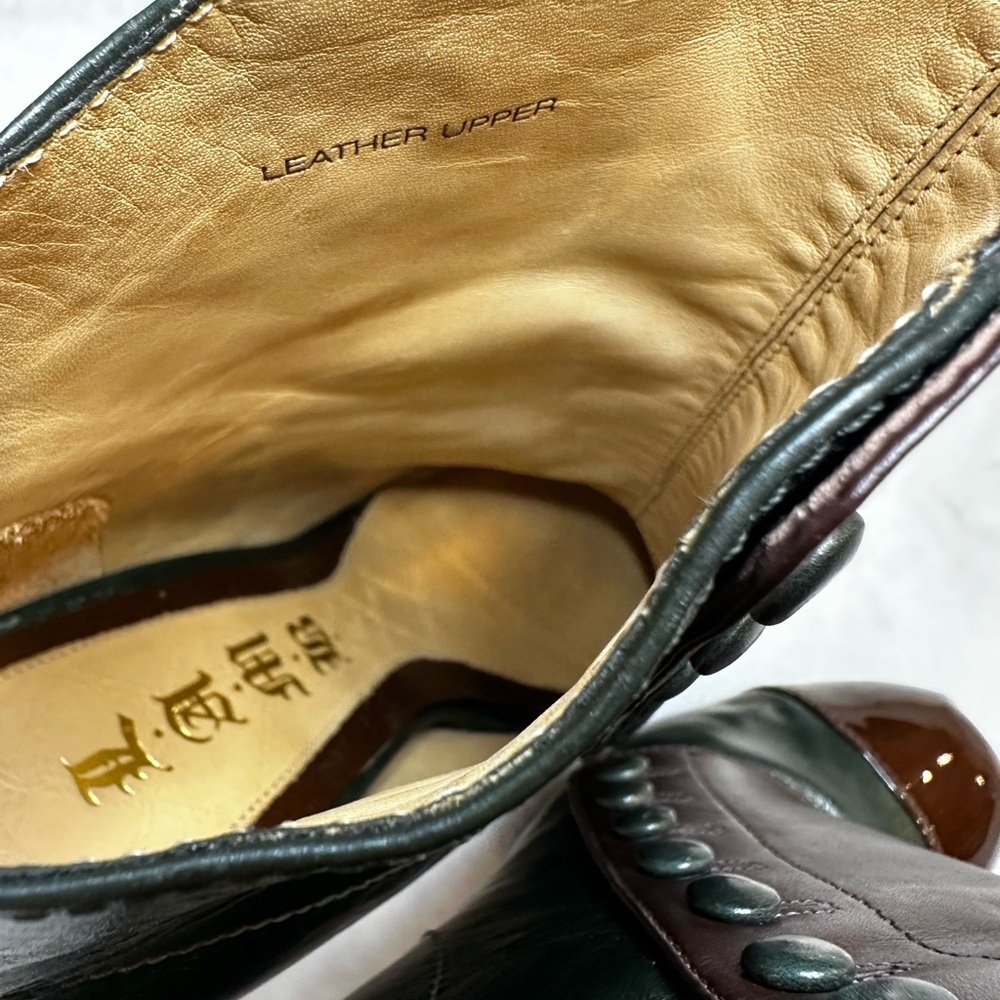 LAMB Elegant Brown and Green Women's Boots - Picture 6 of 9